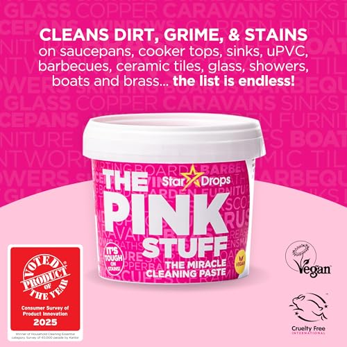Stardrops The Pink Stuff Cleaning Paste 500g (Pack of 2) - Multi-Purpose Cleaner for Kitchen & Bathroom