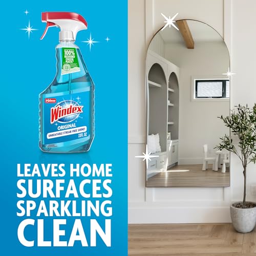 Windex Original Blue Glass Cleaner Spray - 23 Oz Streak-Free Shine