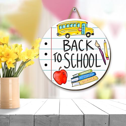Back to School Wreath - 11.8 Inch Decorative Door Sign