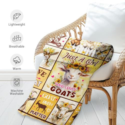 Jekeno Soft Plush Throw Blanket - Cozy Sheep Floral Design 50"x60"