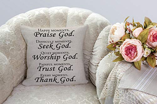 Inspirational Quotes Throw Pillow Cover - Cotton Linen 18x18