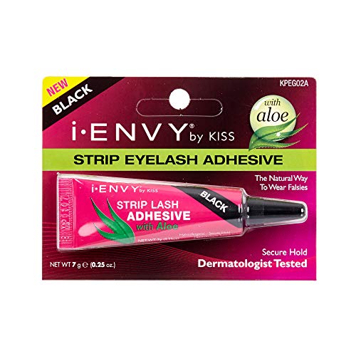 Kiss i•ENVY Strip Eyelash Adhesive Black with Aloe 0.25 oz