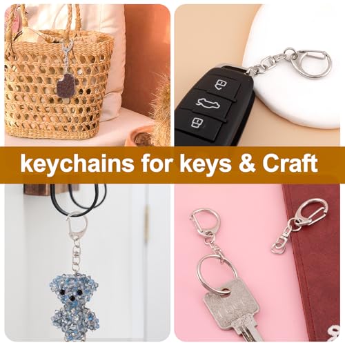 Winsyison 4pcs Zinc Alloy Swivel Lobster Clasp Keychain Clips