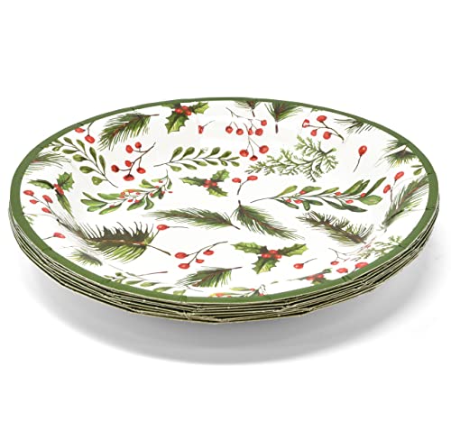 Christmas Party Tableware Set Serves 24 - Disposable Holiday Dinnerware