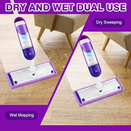 HOMEXCEL Microfiber Mop Pads for Swiffer PowerMop 4 Pack - Washable & Reusable