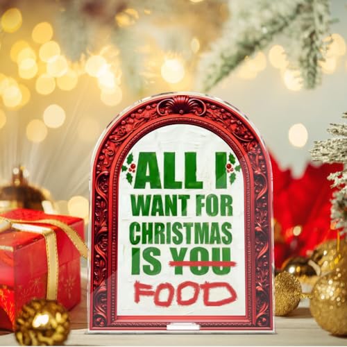 Funny Christmas Table Sign Acrylic Holiday Centerpiece Decor