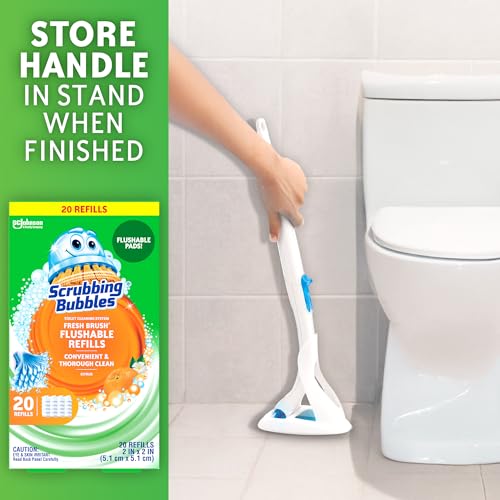 Scrubbing Bubbles Flushable Toilet Wand Refill Pads - 20 Count, Citrus Scent