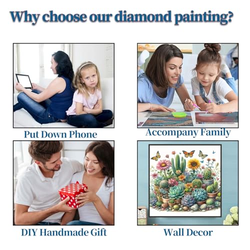 5D Succulent Diamond Painting Kit for Adults – Cactus Art & Decor