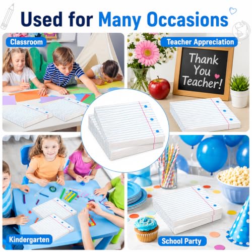 50Pcs Back to School Notebook Paper Napkins - 13x13 Inches