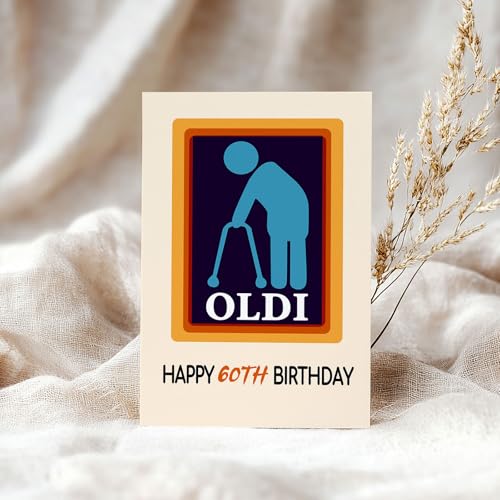 Funny 60th Birthday Card for Men & Women, Premium Quality