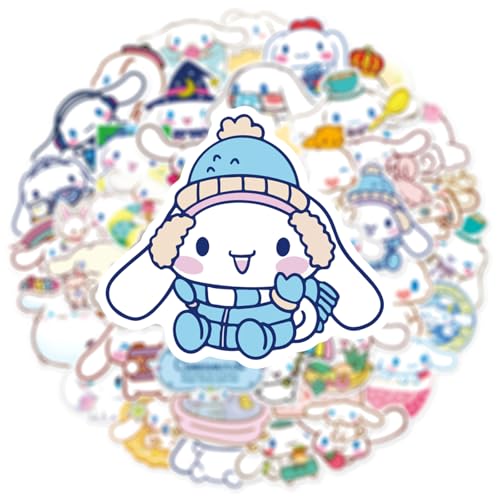 YONGAI 50Pcs Cinnamoroll Dog Stickers - Kawaii Waterproof Vinyl Decals