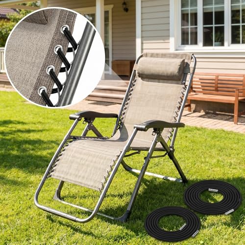 Heavy Duty Bungee Cords Replacement Kit for Outdoor Chairs - 4 Pack