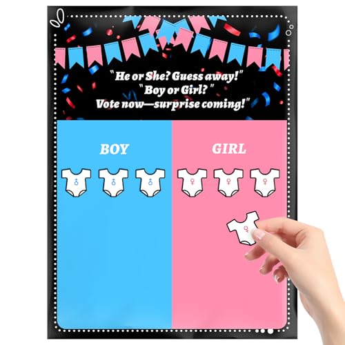 Gender Reveal Voting Game Set - Boy or Girl Party Decorations
