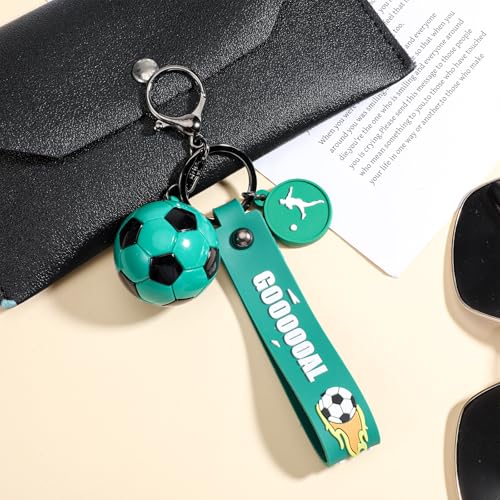 Football Keychain - Inspirational Silicone Sports Pendant for Fans