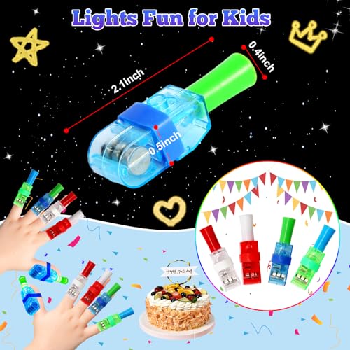 Superhero Finger Lights - 24 Pack LED Glow in the Dark Party Favors
