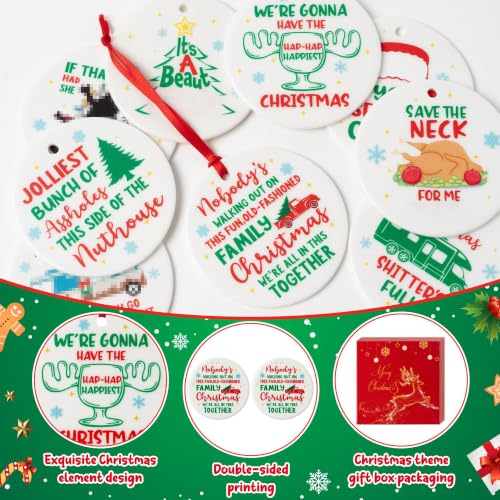 Christmas Vacation Hanging Ornaments - 9 Pack Festive Movie Decorations