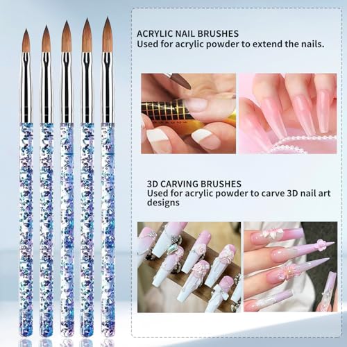 31-Piece Professional Nail Art Brush Set and Liner Tools - Pink