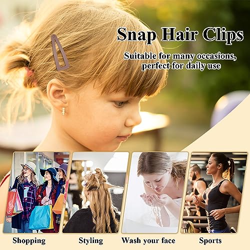 Sightor 10 Pcs Double Grip Metal Snap Hair Clips & Barrettes