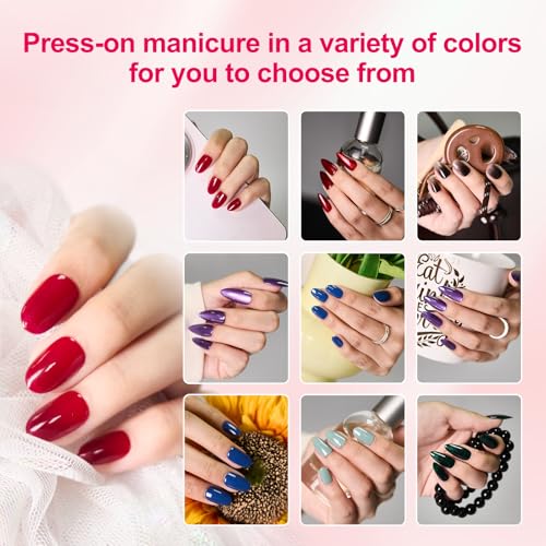 Shoindary Khaki Medium Soft Gel Oval Press On Nails Kit