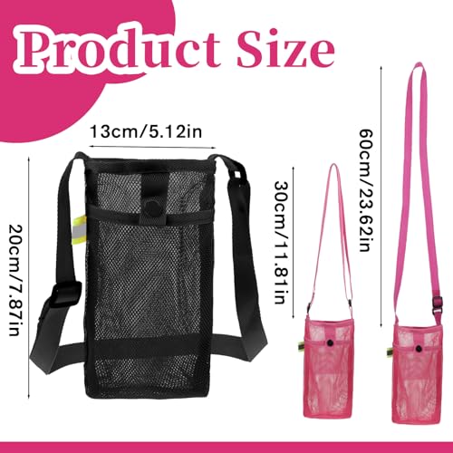 2 PCS Water Bottle Holder with Strap, Water Bottle Carrier with Strap, Light Bottles Sling Bag for Hiking, Walking, Camping, Travel