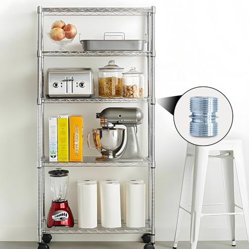 8-Pack Metal Rack Connectors for 18mm Wire Shelving