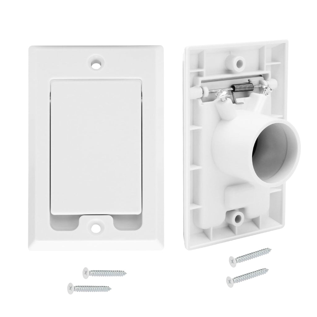 Central Vacuum Square Door Low Volt Inlet Wall Plate for Nutone Beam VacuFlow Electrolux Central Vac Systems -Inlet Valve Plate Fits Central Vacuum Accessories (2 Pack - No Electrical Inlet Connector)