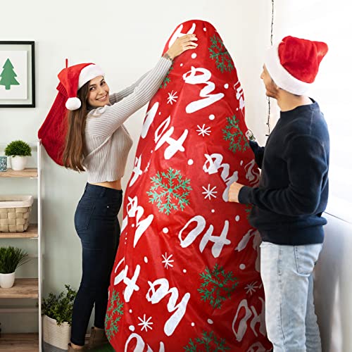 Large Christmas Tree Storage Bag with Drawstring - Snowflake Design, 7.5 Ft