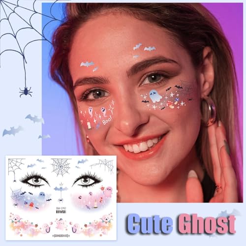 Halloween Temporary Tattoos for Kids Face & Body 10 Sheets