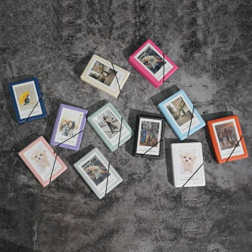 GOLDBARLEY 2x3 Mini Photo Album - 28 Pocket Portable Wallet for Instax, Polaroid & Kodak Prints