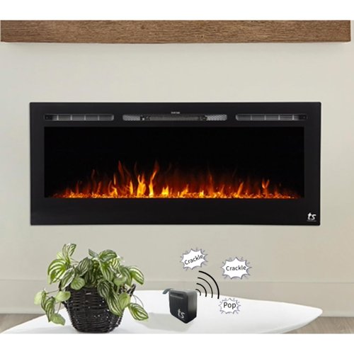 Touchstone Fire Crackle Speaker for Electric Fireplaces - Enhance Your Room with Realistic Crackling Fire Sound Effects - Portable, Rechargeable & Easy Setup