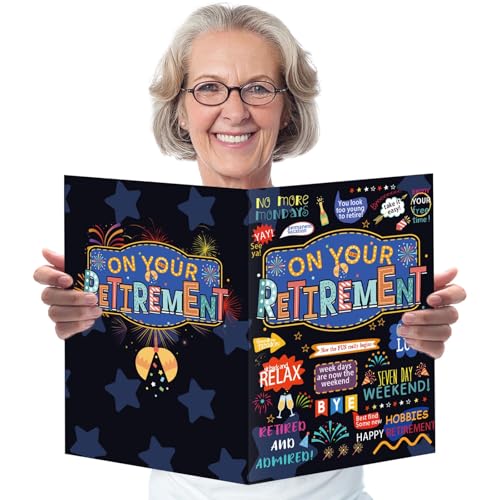 Gosknor Jumbo Retirement Greeting Card - Large Farewell Card for Coworkers