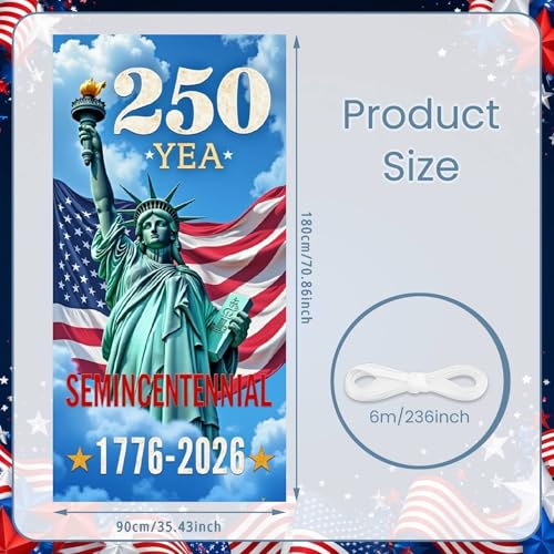 American 250th Anniversary Door Cover - Statue of Liberty Design