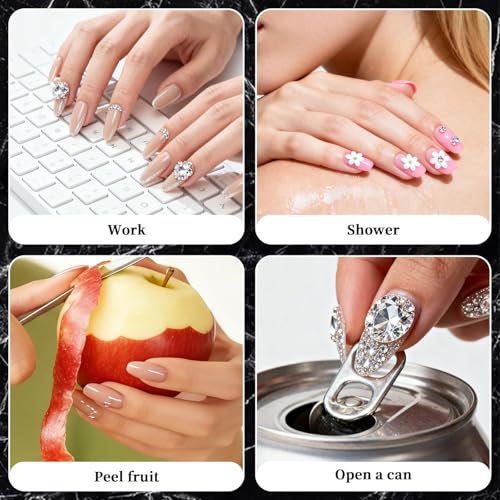 Asofelk Nail Adhesive Tabs 600 PCS Clear Ultra-Thin Double-Sided Press on Nail Stickers