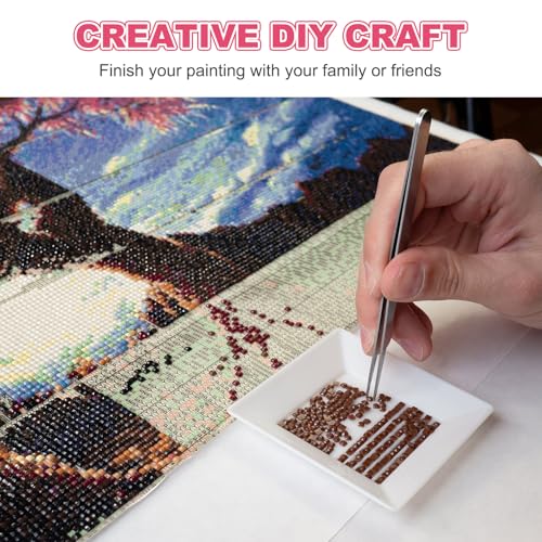 PATIKIL 6000 Pcs Square Diamond Art Painting Drills Brown Beads