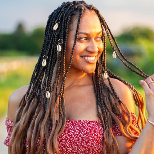 12 PCS Seashell Dreadlock Hair Accessories Boho Shell Hair Charms