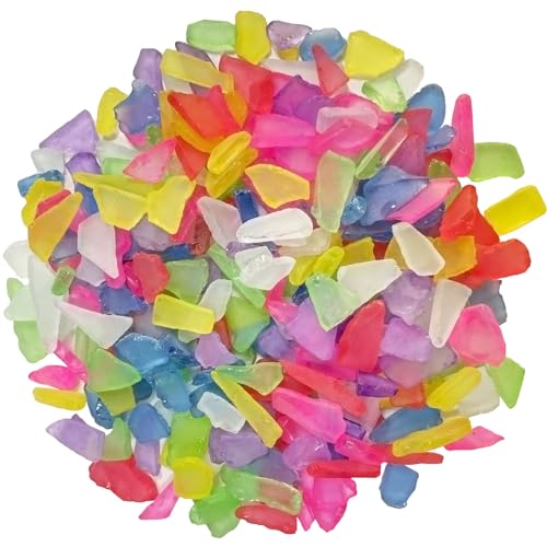Frosted Sea Glass Vase Filler - 14oz Mixed Colors for Crafts