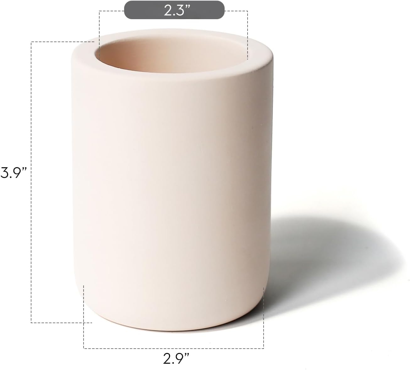 Selegna Diatomite Toothbrush Holder - Quick Drying Bathroom Organizer for Electric Toothbrushes | Beige