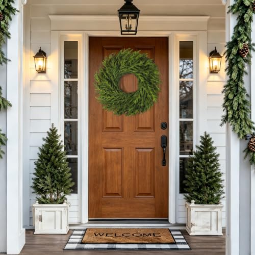 26-Inch Norfolk Pine Wreath - Artificial Christmas Wreath for Front Door - Variation of THIS listing