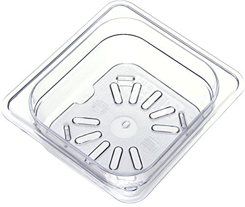 Carlisle Storplus 1/6 Size Food Pan Drain Tray - Clear Polycarbonate