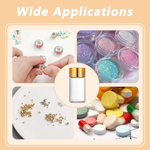 4Pcs Mini Glass Jars with Lids - 2ml Clear Vial Containers for Crafts