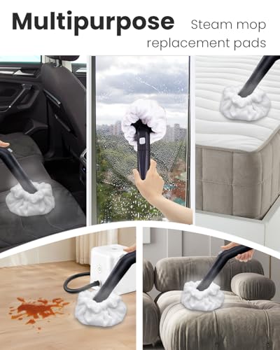 3-Pack Microfiber Triangle Steam Mop Bonnets for Dupray & McCulloch Cleaners