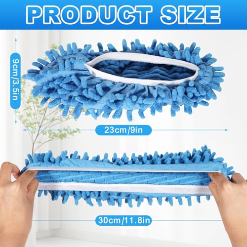 Zehrai Reusable Mop Slippers - 5 Pairs Microfiber Cleaning Shoes