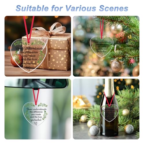 Thank You Acrylic Christmas Ornament - Employee Appreciation Gift