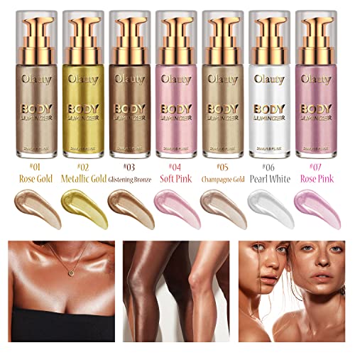 Firstfly Liquid Body & Face Highlighter - Soft Pink Shimmer Glow