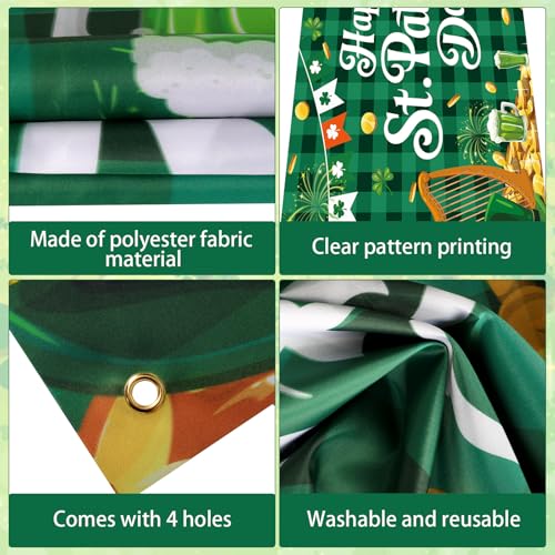 St. Patrick's Day Backdrop Banner 72x43 Inch Irish Party Decoration
