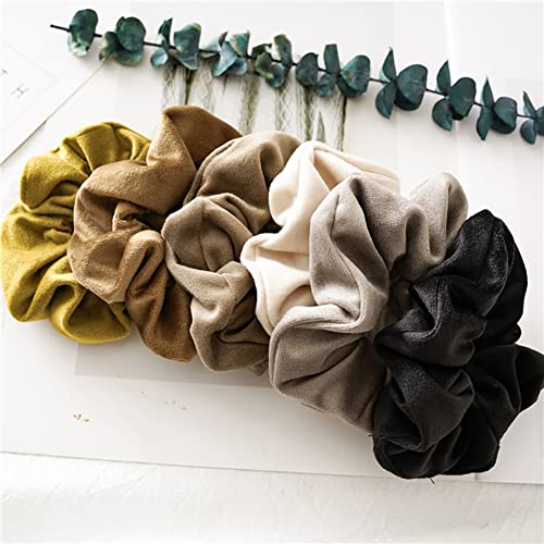 Large Velvet Hair Scrunchies 3 Pcs Stretchy Hair Ties for Women