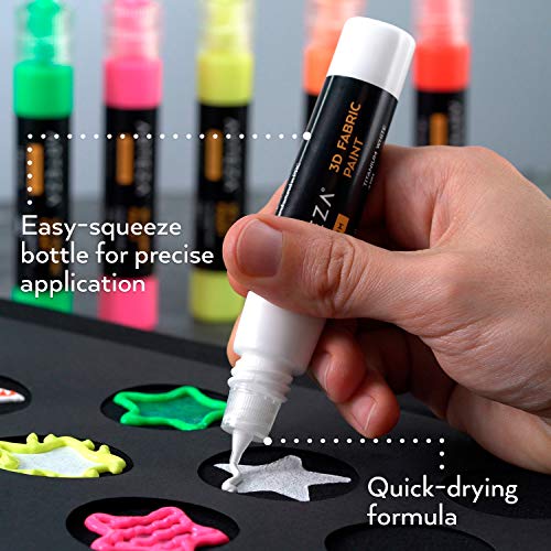 Arteza Glow in the Dark 3D Fabric Paint - 1oz Tube