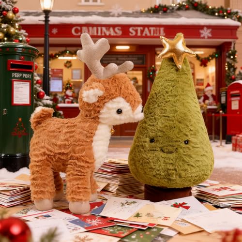 Christmas Tree Plush Toy - 15.8-Inch Holiday Reindeer Decoration - Variation of This Listing