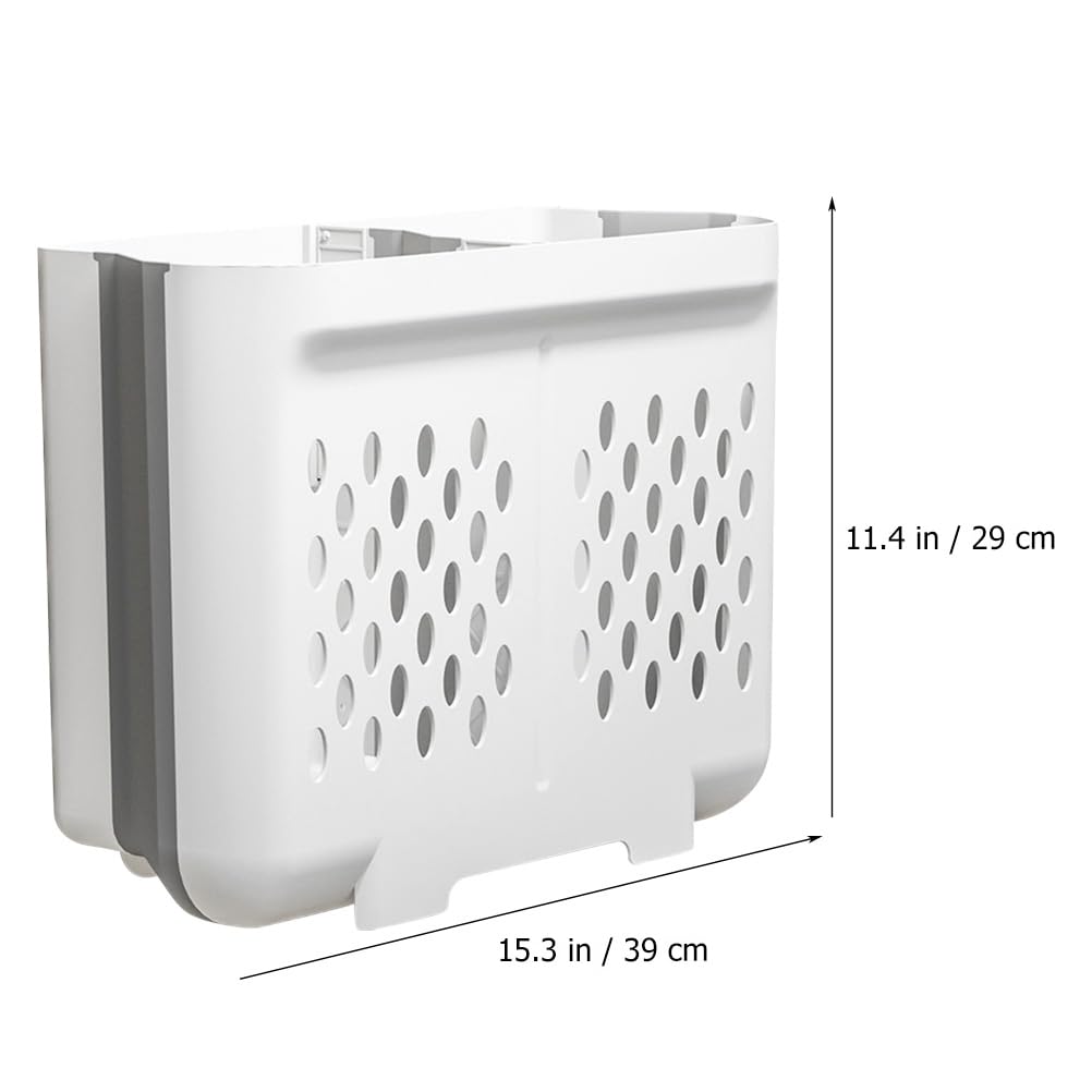 YARNOW Wall Mount Laundry Basket Foldable Laundry Hamper for Dirty Clothes and Toy Storage Collapsible Organizer for Bathroom Bedroom Nursery 15.2 X 1 X 15.2 Inches