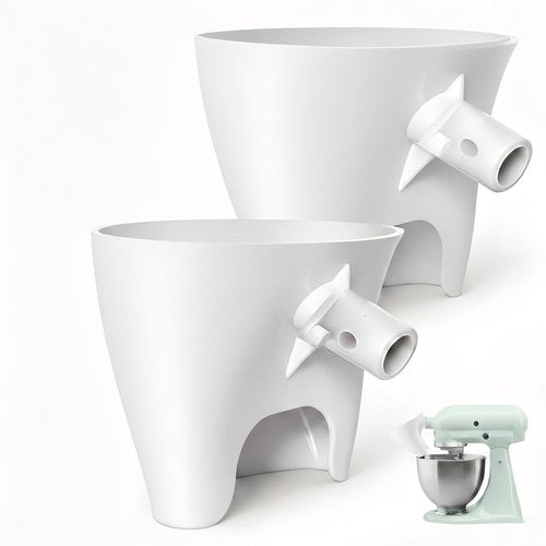 KitchenAid Flour Funnel - Easy-Pour Baking Accessory for 4.5-5 Qt Tilt-Head Mixers | Dishwasher-Safe, White
